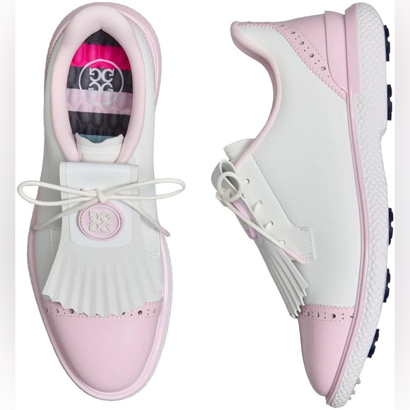 G/FORE Shoes - NWOT GFORE Gallivan2r Brogue Cap Toe Golf Shoes - Snow/Blush Size 7.5